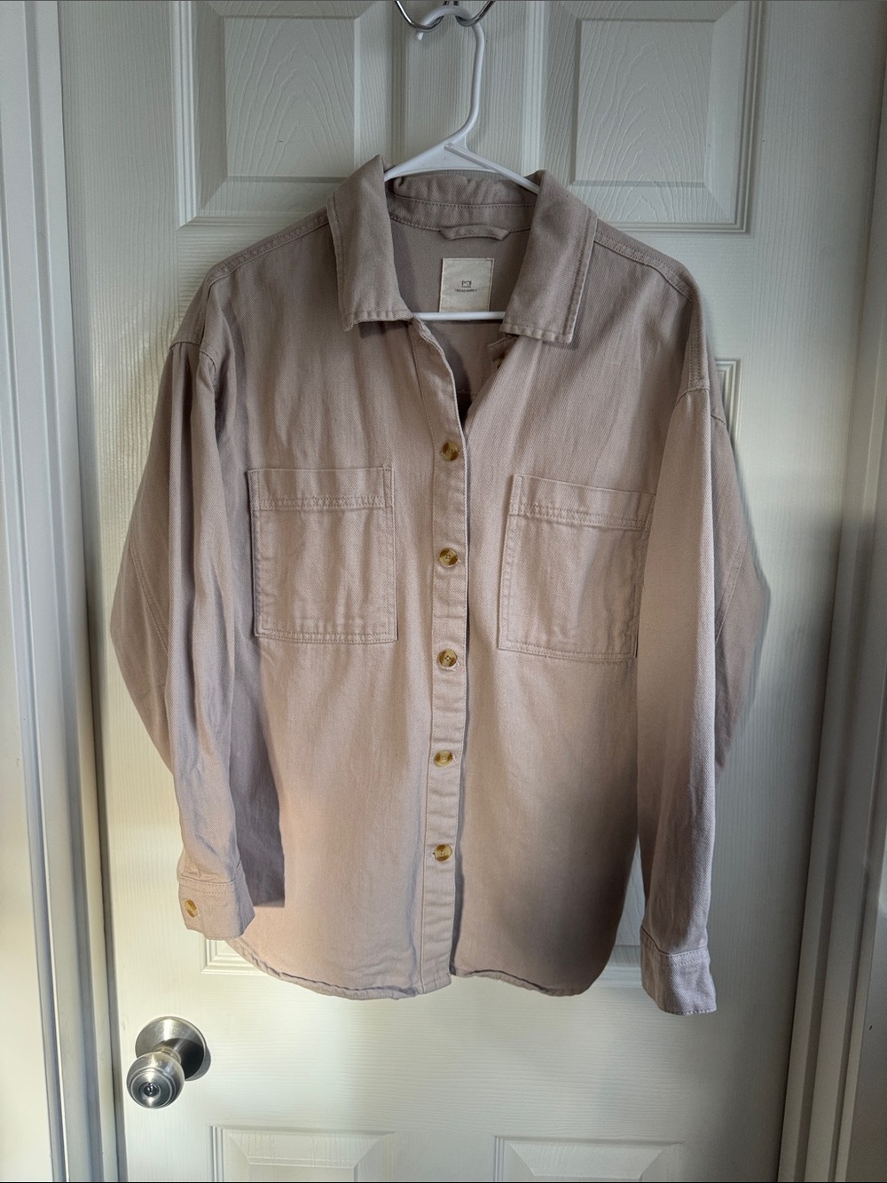 Thread and Supply Tan Button Down Long Sleeve